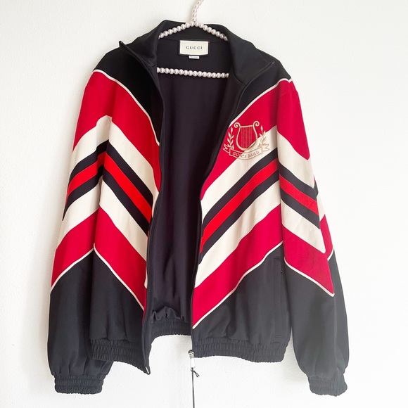 GUCCI chevron-pattern bomber jacket. - Picture 8 of 13